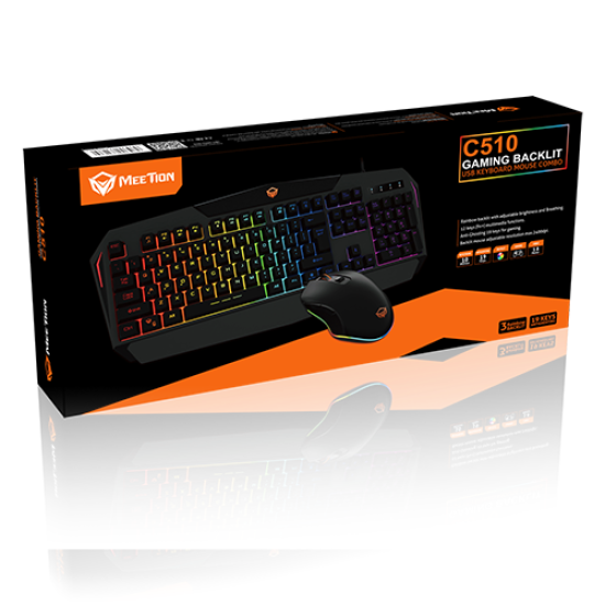 Meetion MT-C510 2 in 1 Backlit Gaming Combo