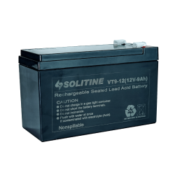 Solitine VT9-12 (12V 9Ah) Rechargeable Sealed Lead Acid Battery
